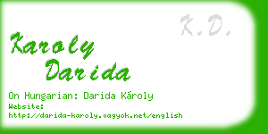 karoly darida business card