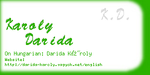 karoly darida business card